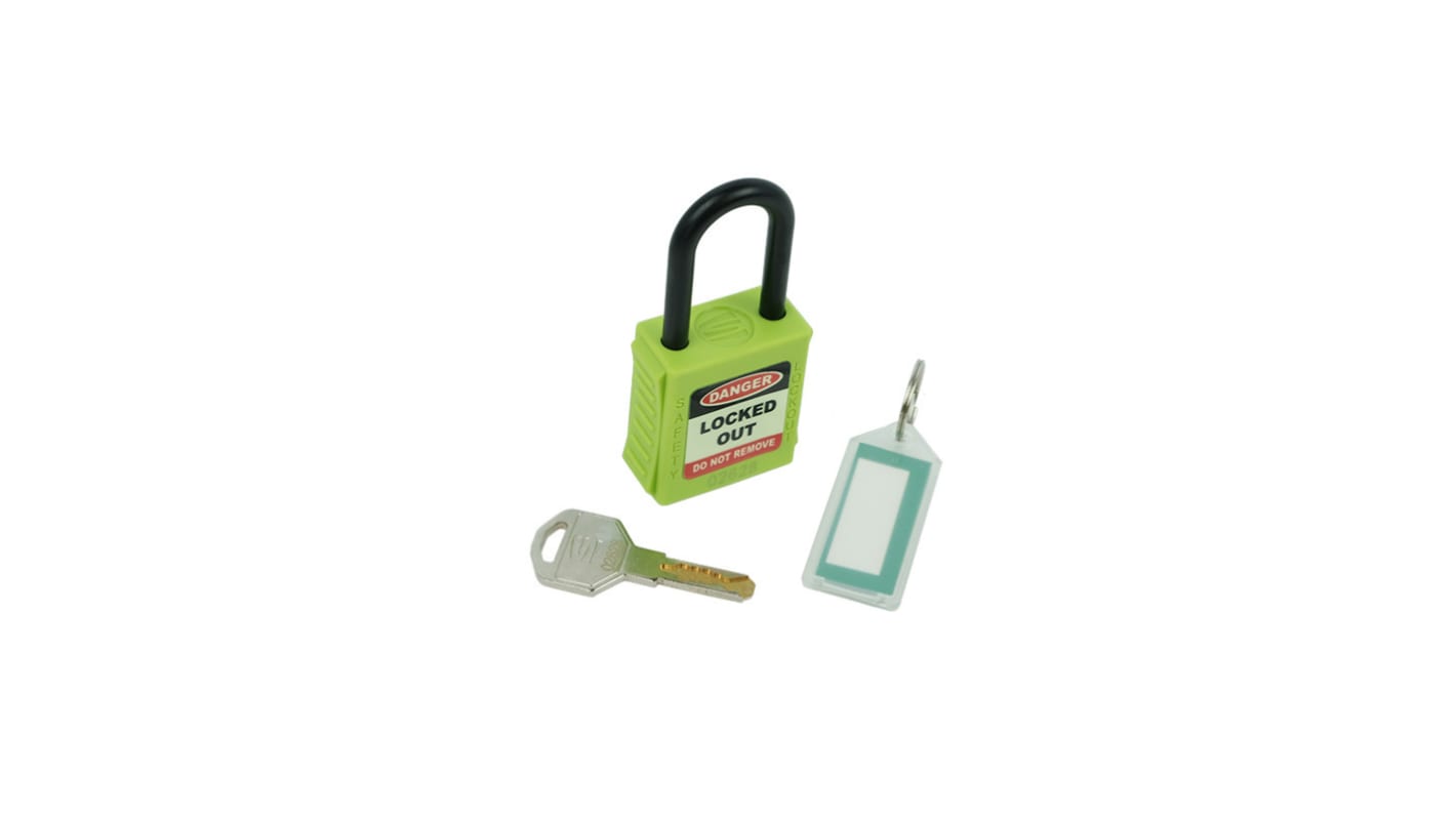 Spectrum Industrial Padlock Weatherproof Nylon Padlock, 6mm Shackle, 42mm Body