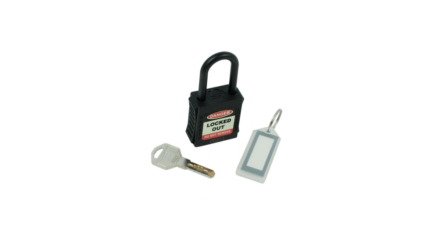 Spectrum Industrial Padlock Weatherproof Nylon Padlock, 6mm Shackle, 42mm Body