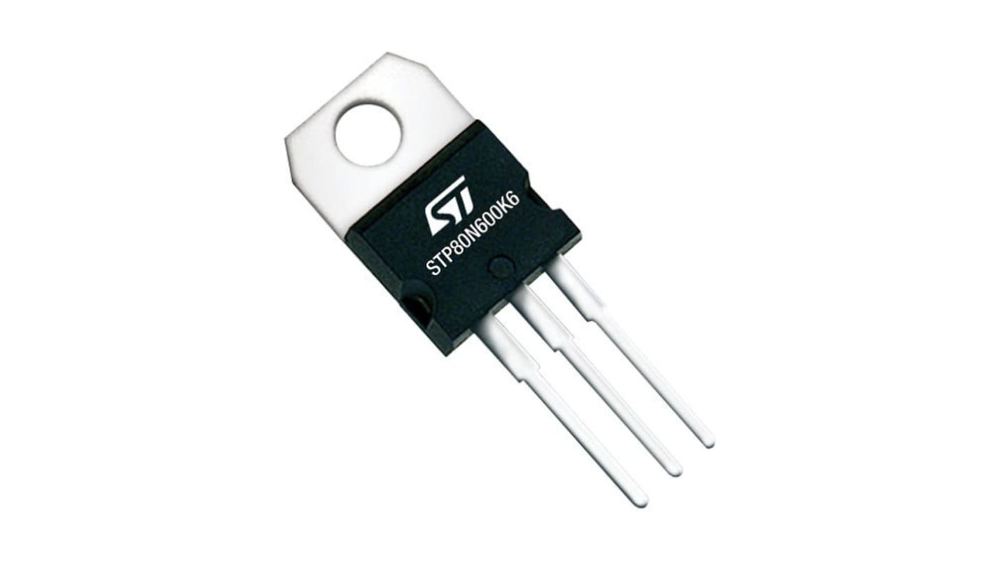 STMicroelectronics STP80N600K6 N-Kanal Quad, THT MOSFET 7 A / 7 A, 3-Pin TO-220