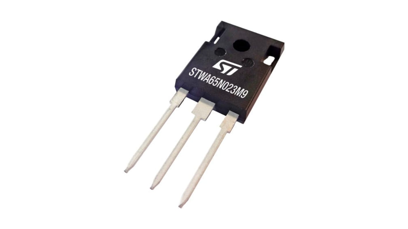 MOSFET STMicroelectronics STWA65N023M9, VDSS 92 A, ID 92 A, TO-247 de 3 pines, 2elementos