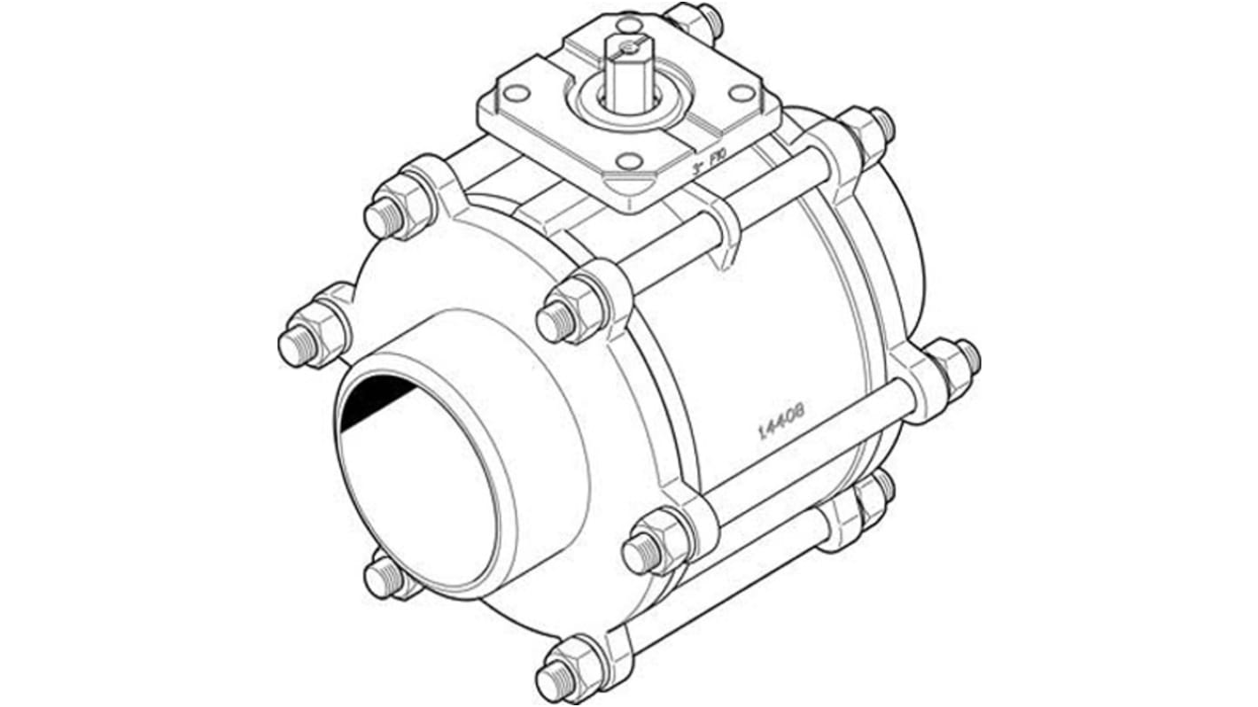 Festo Stainless Steel 2 Way, Ball Valve, 100mm, 63bar Operating Pressure