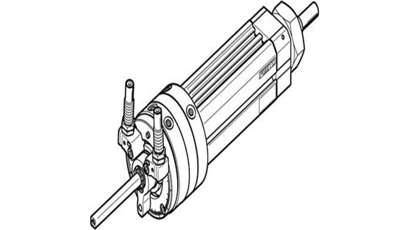 Actuador giratorio neumático Festo, DSL-20-40-270-CC-A-S2-B, 246°