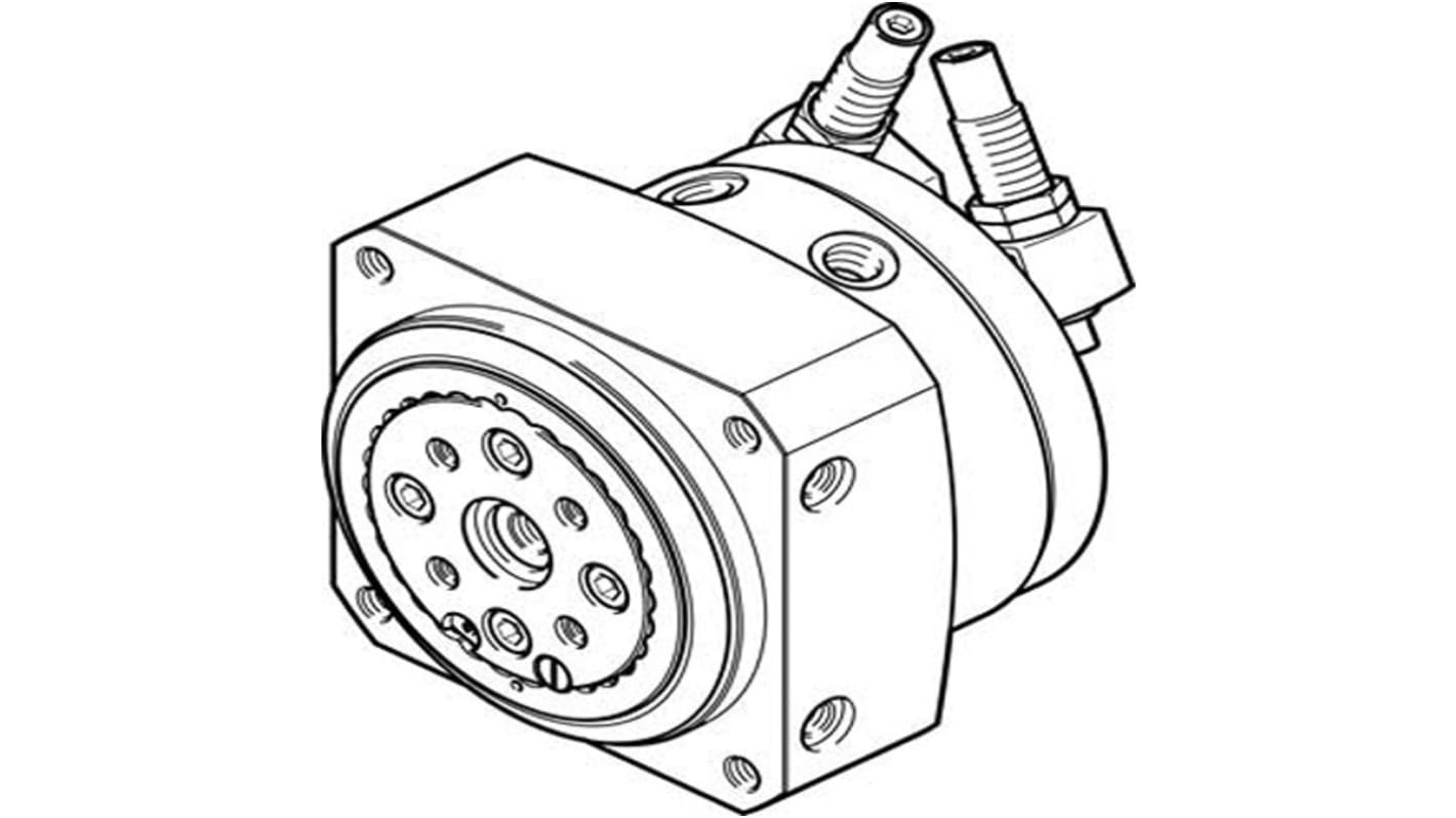 Festo DSM Series 10 bar Double Action Pneumatic Rotary Actuator, 240° Rotary Angle, 63mm Bore