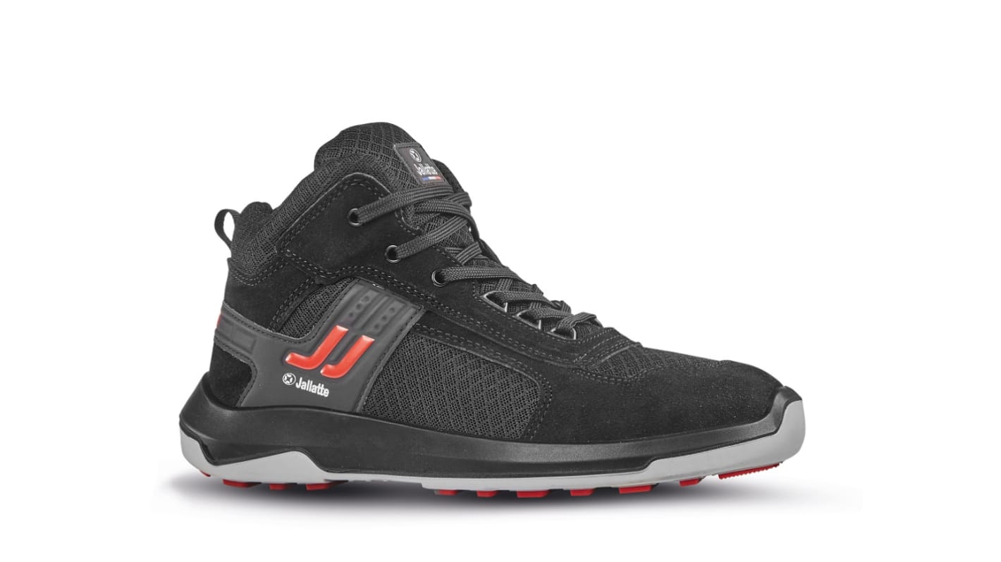 Jallatte JALARTEMIS SAS Black, Grey, Red Aluminium Toe Capped Unisex Safety Shoe, UK 7, EU 41