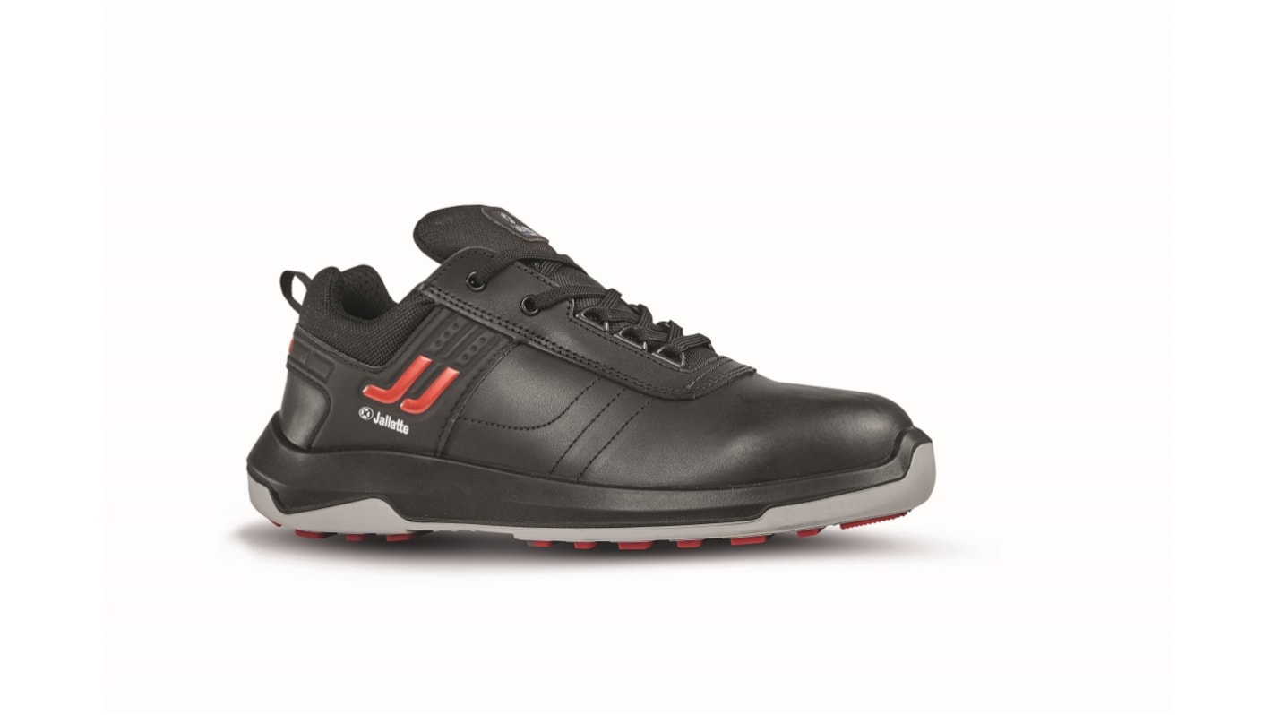 Jallatte JALINO SAS Men's Black, Grey, Red  Toe Capped Safety Shoes, UK 12, EU 47