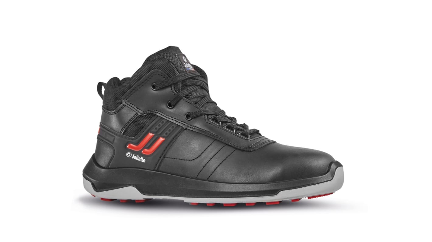 Jallatte JALPOLYXO SAS Black, Grey, Red Aluminium Toe Capped Men's Safety Shoe, UK 4, EU 37