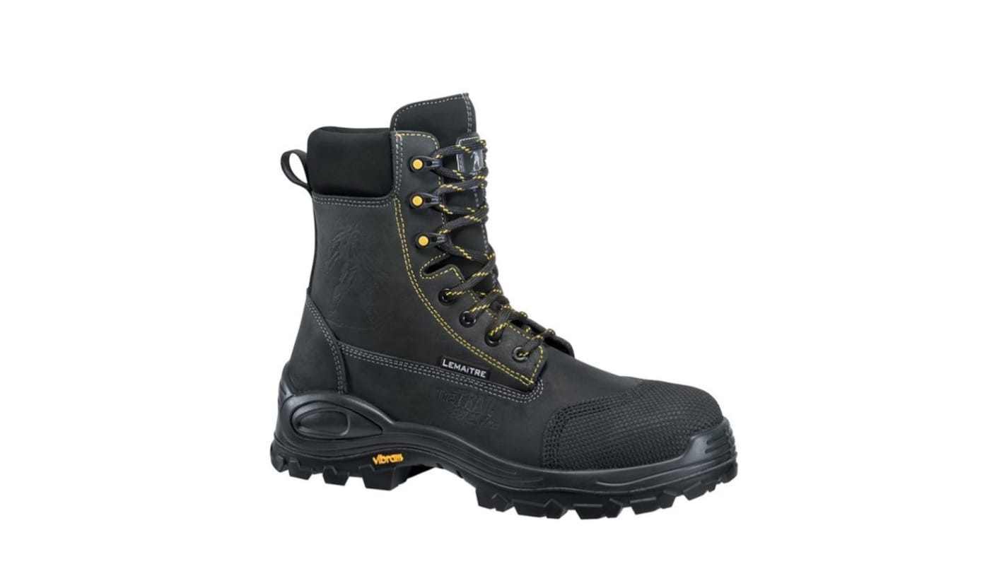 LEMAITRE SECURITE ENERGY EN20345 S3, Unisex, Sicherheitsstiefel Schwarz, mit Zehen-Schutzkappe , Größe 38 / UK 5