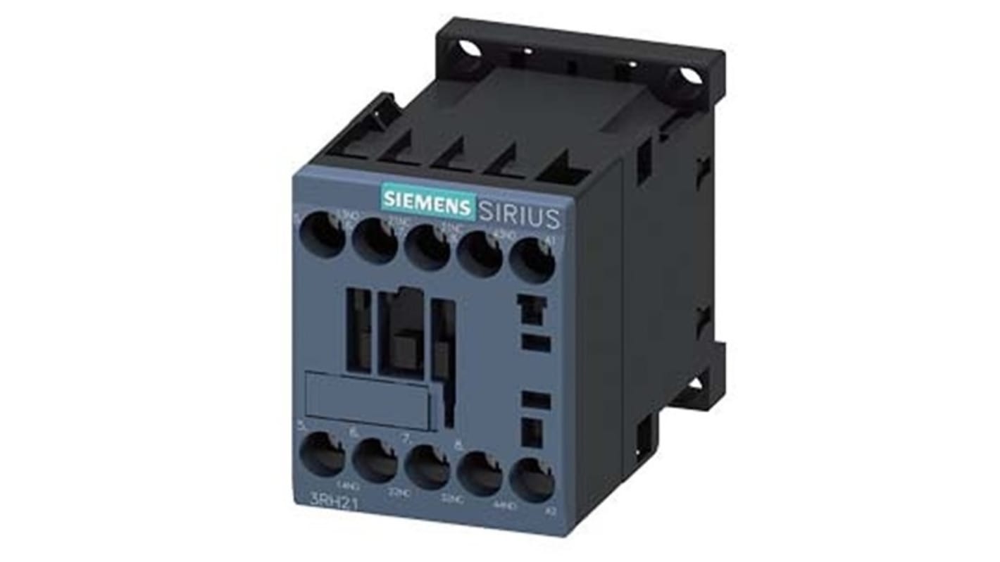 Siemens SIRIUS 3RH2 Hilfsschütz / 100 V AC Spule, 4 -polig 2 NO (Schließer) + 2 NC (Öffner), 690 V AC / 10 A