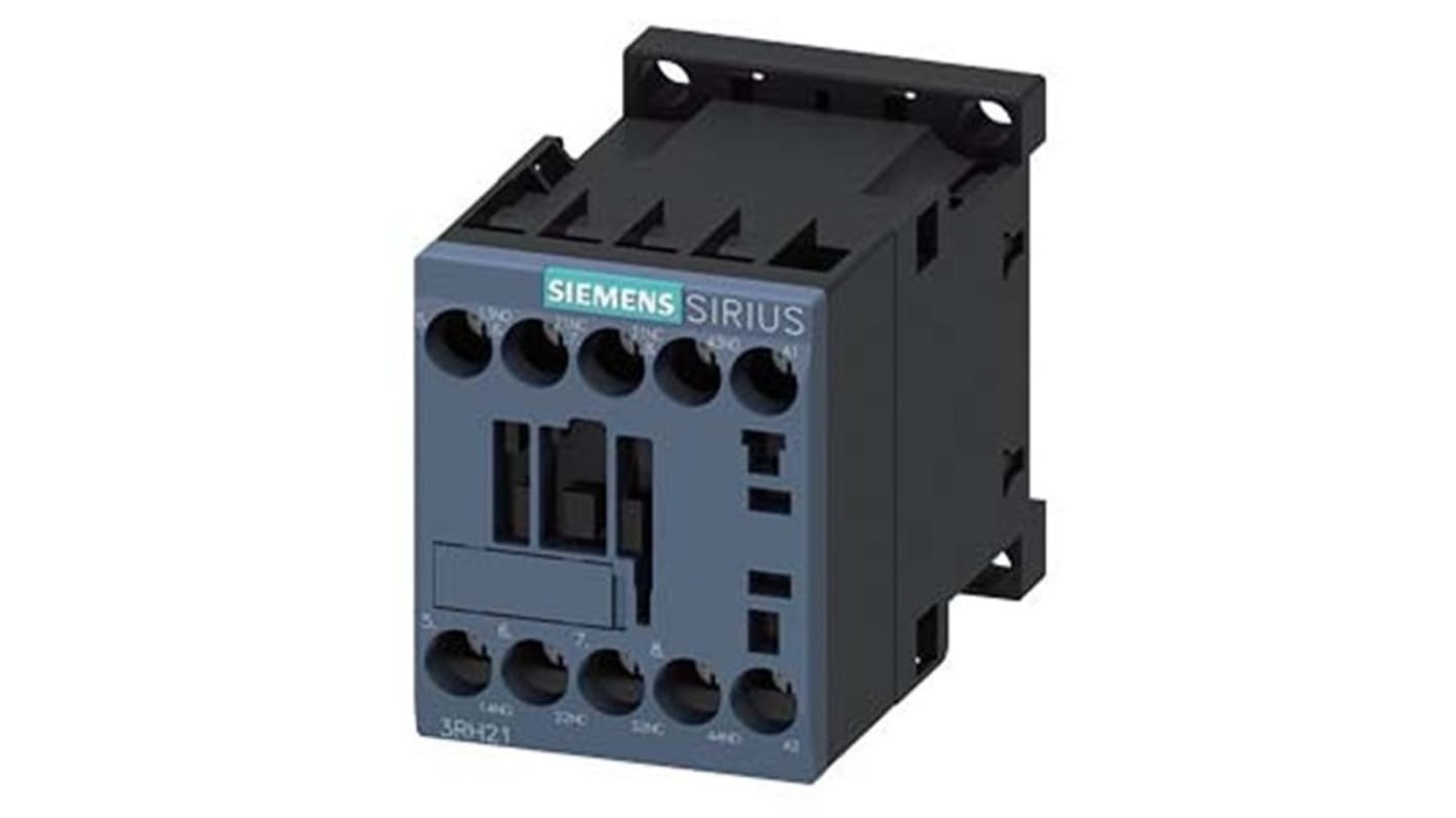 Siemens SIRIUS 3RH2 Hilfsschütz / 120 V AC Spule, 4 -polig 2 NO (Schließer) + 2 NC (Öffner), 690 V AC / 10 A