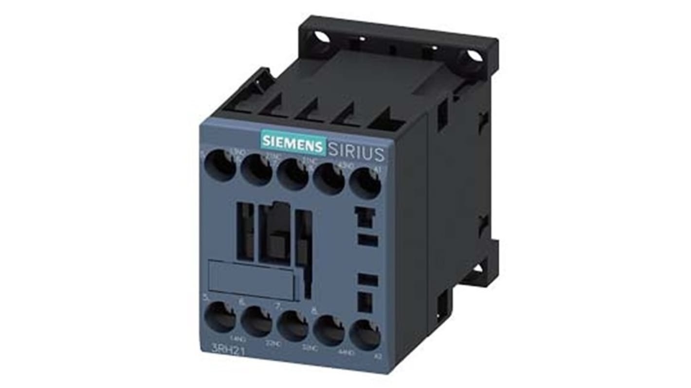 Siemens SIRIUS 3RH2 Hilfsschütz / 208 V AC Spule, 4 -polig 2 NO (Schließer) + 2 NC (Öffner), 690 V AC / 10 A