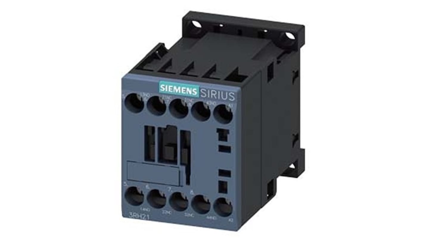 Siemens SIRIUS 3RH2 Hilfsschütz / 277 V AC Spule, 4 -polig 2 NO (Schließer) + 2 NC (Öffner), 690 V AC / 10 A