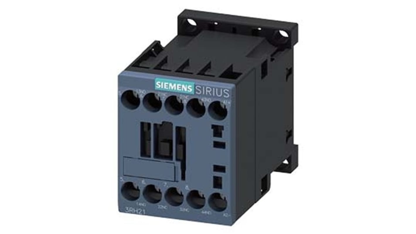 Siemens SIRIUS 3RH2 Hilfsschütz / 42 V DC Spule, 4 -polig 2 NO (Schließer) + 2 NC (Öffner), 690 V AC / 10 A