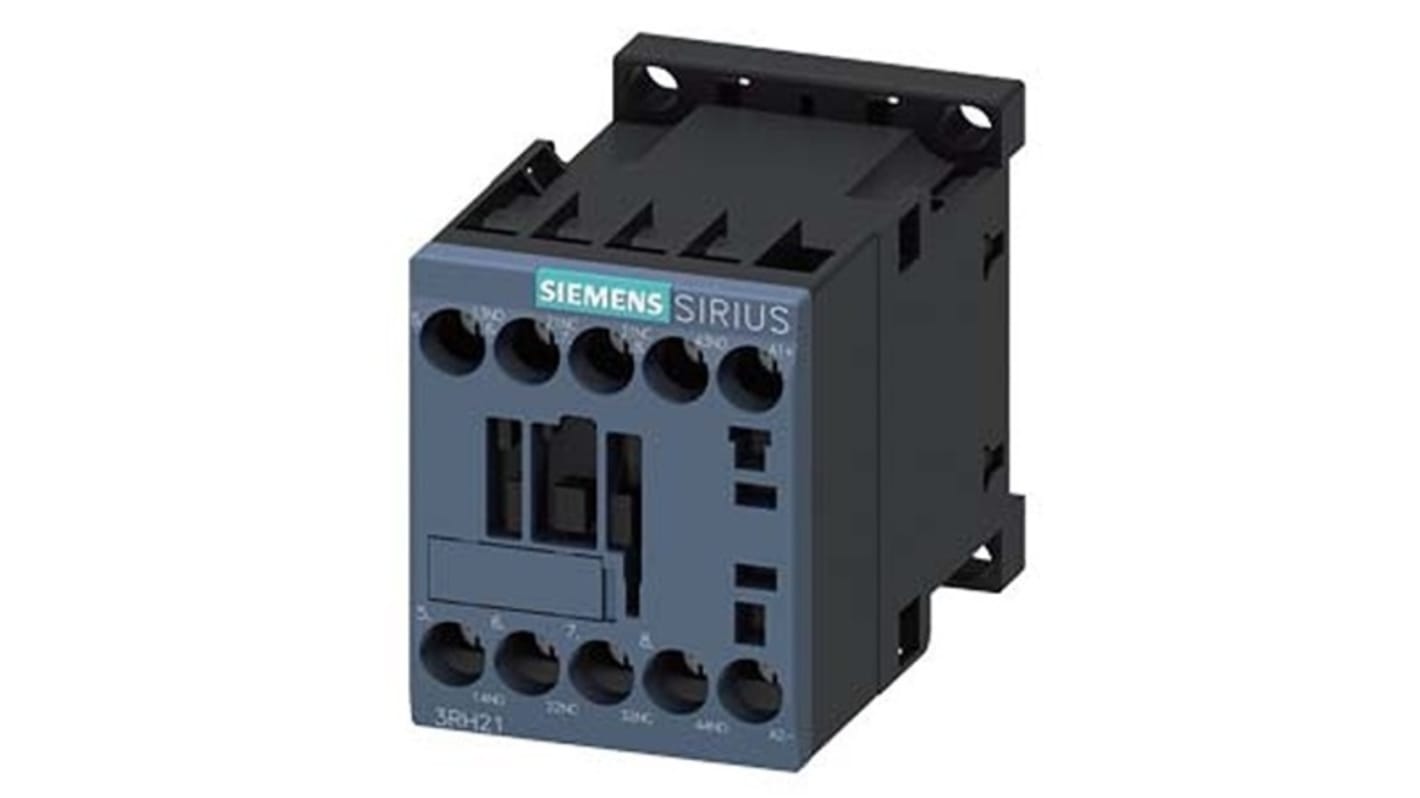 Siemens SIRIUS 3RH2 Hilfsschütz / 60 V DC Spule, 4 -polig 2 NO (Schließer) + 2 NC (Öffner), 690 V AC / 10 A