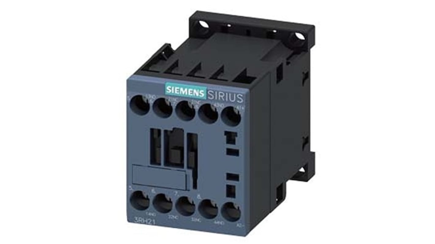 Siemens SIRIUS 3RH2 Hilfsschütz / 72 V DC Spule, 4 -polig 2 NO (Schließer) + 2 NC (Öffner), 690 V AC / 10 A