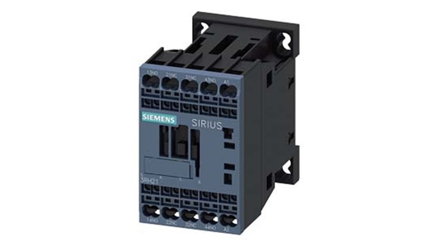 Siemens Kontaktorrelé, tekercs: 110 V AC, 4 pólusú, 10 A, 2NO + 2NC