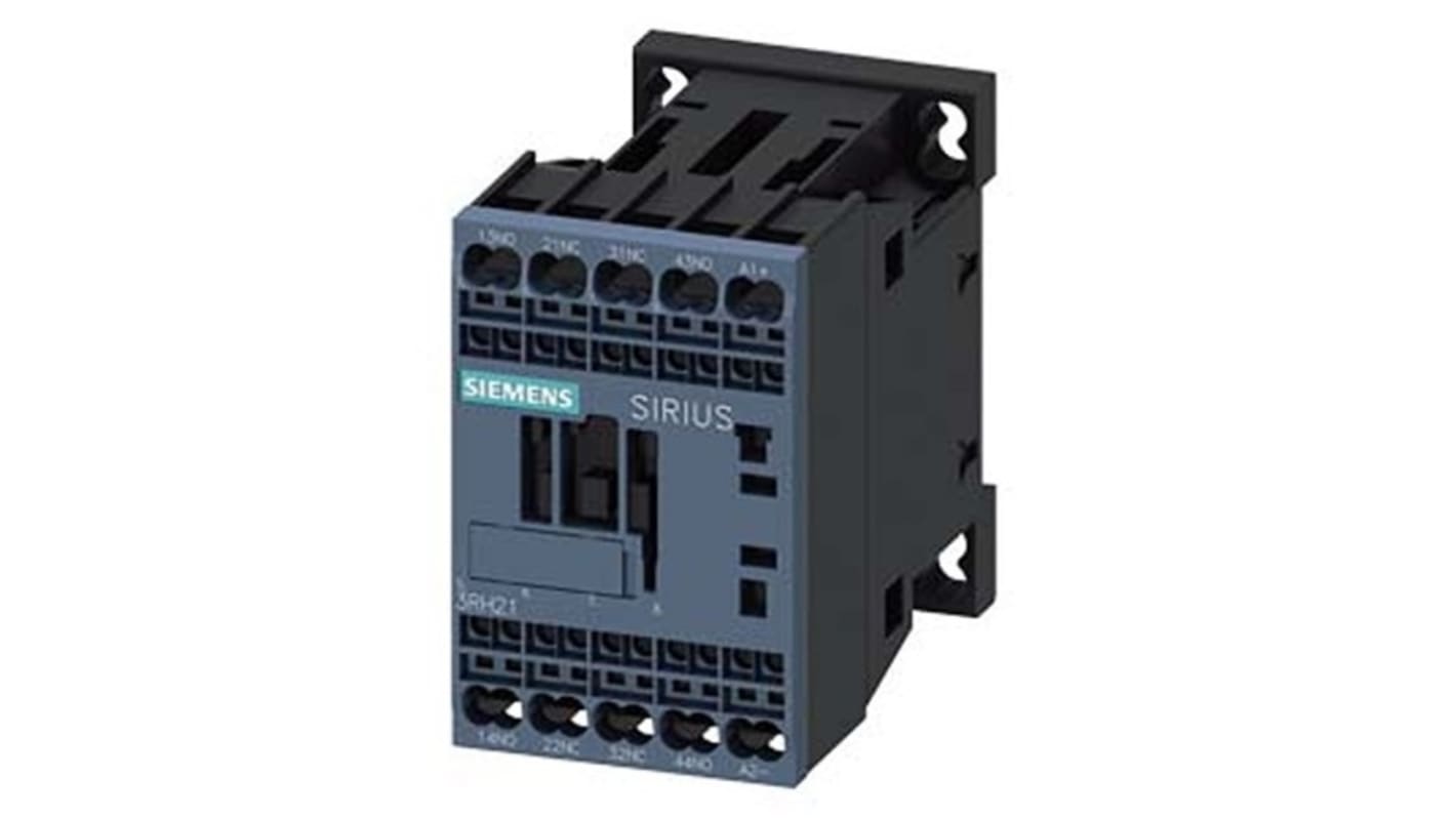 Siemens SIRIUS 3RH2 Contactor Relay, 125 V dc Coil, 4-Pole, 10 A, 2NO + 2NC, 690 V ac