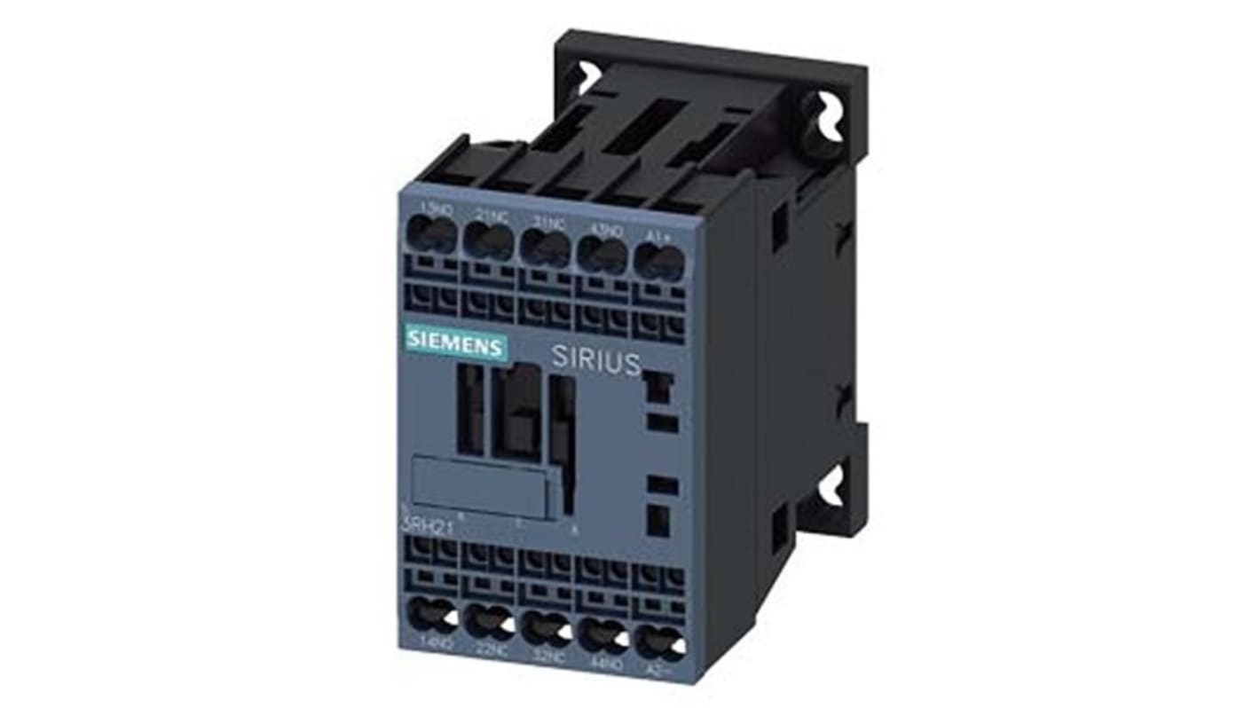 Siemens Kontaktorrelé, tekercs: 72 V DC, 4 pólusú, 10 A, 2NO + 2NC