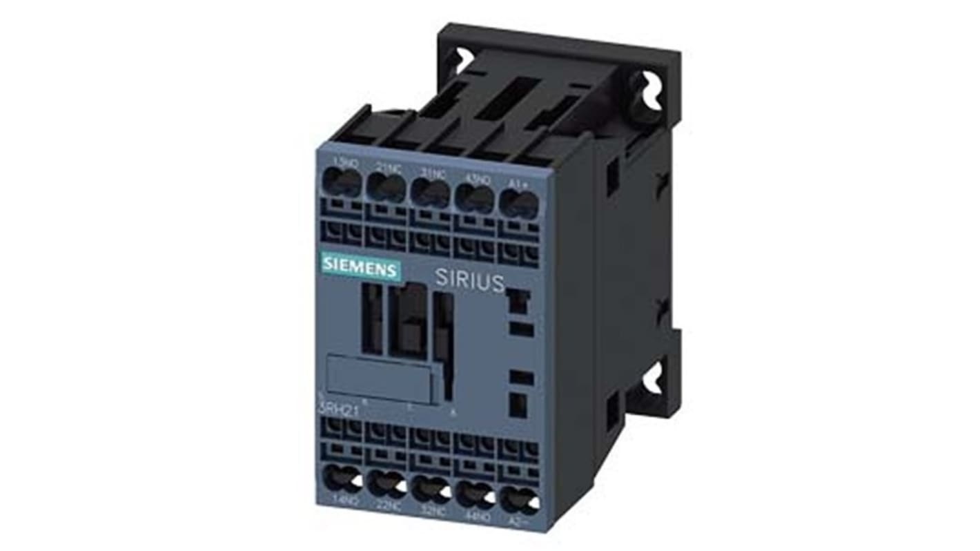 Siemens SIRIUS 3RH2 Hilfsschütz / 72 V DC Spule, 4 -polig 2 NO (Schließer) + 2 NC (Öffner), 690 V AC / 10 A