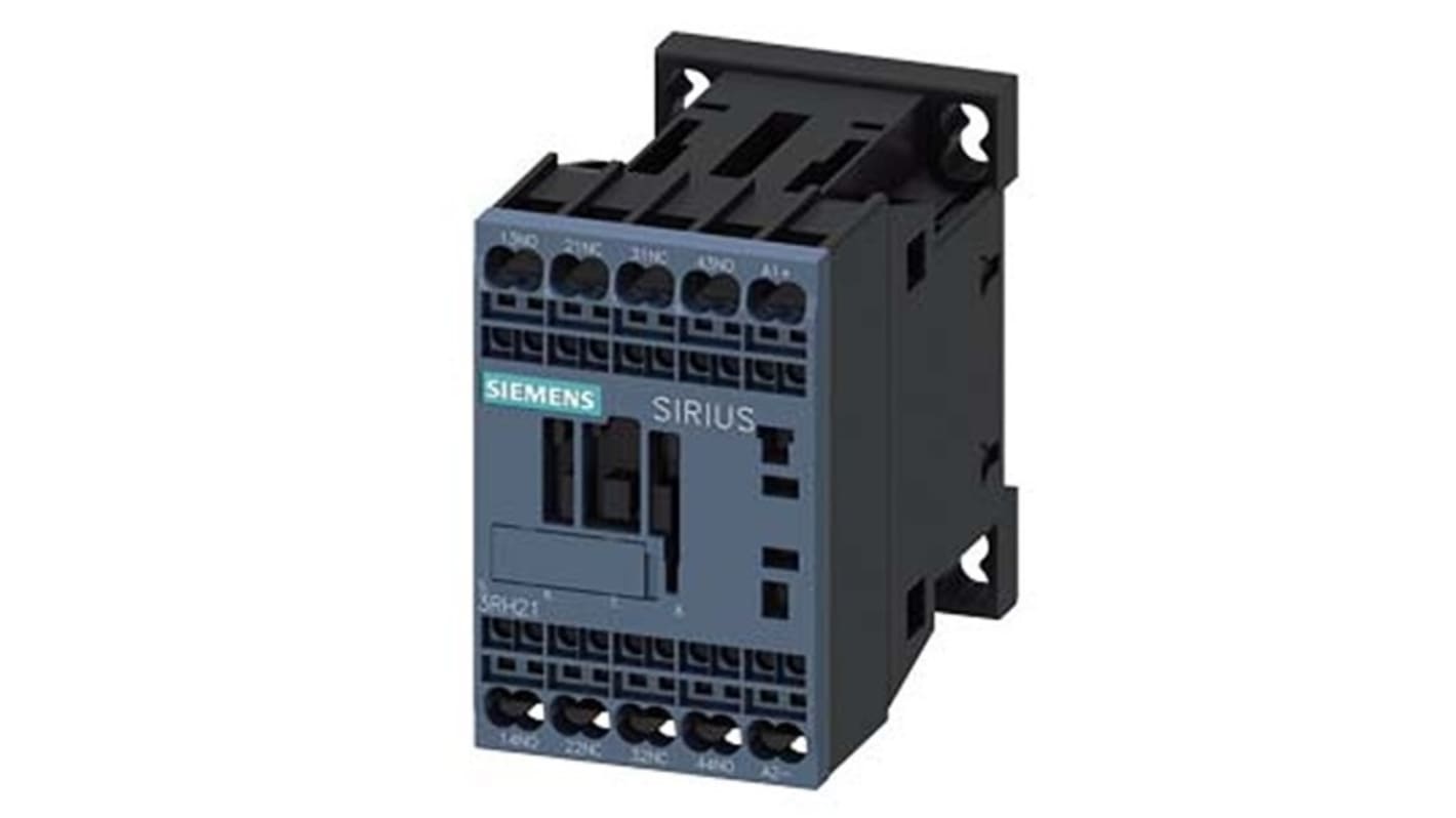 Siemens SIRIUS 3RH2 Hilfsschütz / 24 V DC Spule, 4 -polig 2 NO (Schließer) + 2 NC (Öffner), 690 V AC / 10 A