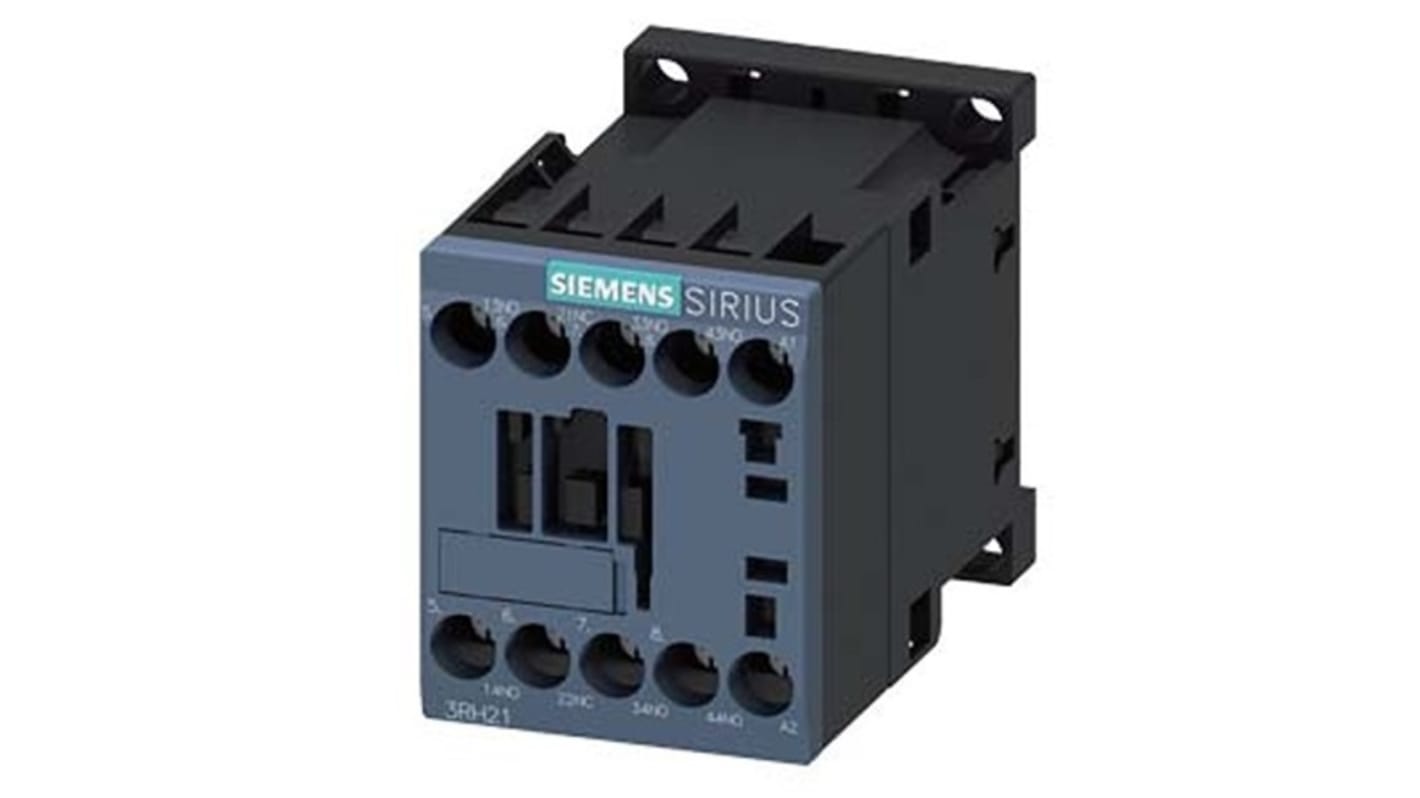 Siemens SIRIUS 3RH2 Contactor Relay, 120 V ac Coil, 4-Pole, 10 A, 3NO + 1NC, 690 V ac