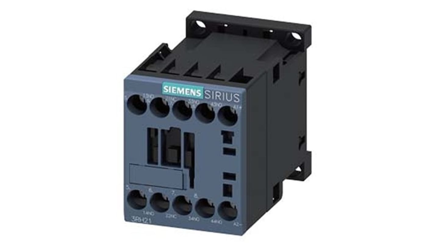 Siemens SIRIUS 3RH2 Hilfsschütz / 110 V DC Spule, 4 -polig 3 NO (Schließer) + 1 NC (Öffner), 690 V AC / 10 A