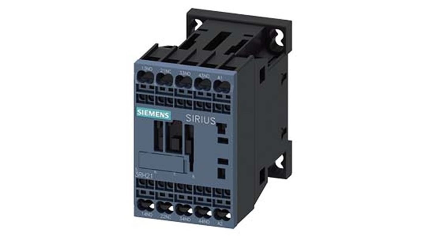 Siemens SIRIUS 3RH2 Hilfsschütz / 48 V AC Spule, 4 -polig 3 NO (Schließer) + 1 NC (Öffner), 690 V AC / 10 A