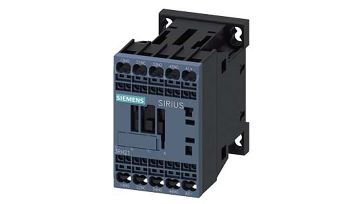 Siemens SIRIUS 3RH2 Hilfsschütz / 220 V DC Spule, 4 -polig 3 NO (Schließer) + 1 NC (Öffner), 690 V AC / 10 A