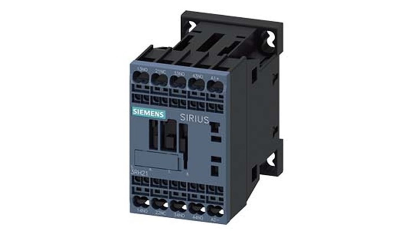 Siemens SIRIUS 3RH2 Hilfsschütz / 24 V DC Spule, 4 -polig 3 NO (Schließer) + 1 NC (Öffner), 690 V AC / 10 A