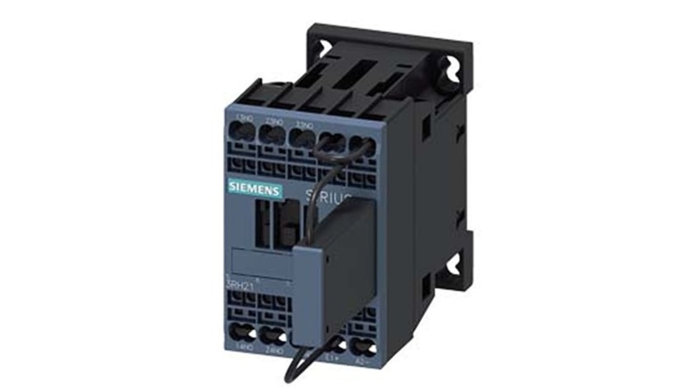 Siemens SIRIUS 3RH2 Hilfsschütz / 110 V DC Spule, 4 -polig 3 NO (Schließer), 690 V AC / 10 A