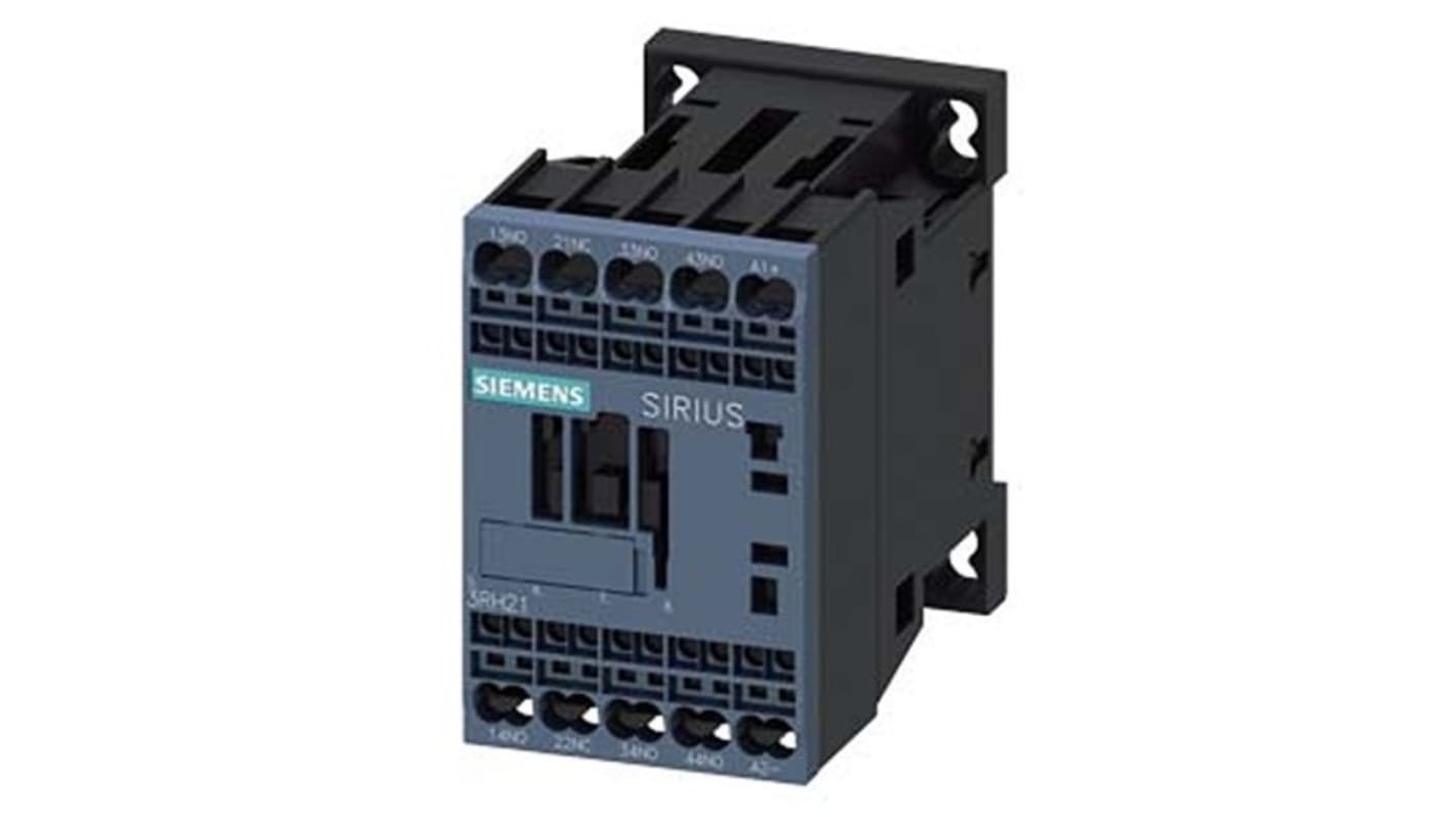 Siemens SIRIUS 3RH2 Hilfsschütz / 24 - 34 V dc Spule, 4 -polig 3 NO (Schließer) + 1 NC (Öffner), 690 V AC / 10 A