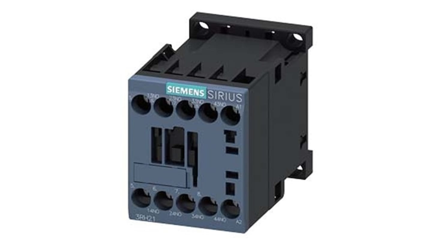 Siemens SIRIUS 3RH2 Hilfsschütz / 220 V AC Spule, 4 -polig 4 NO (Schließer), 690 V AC / 10 A