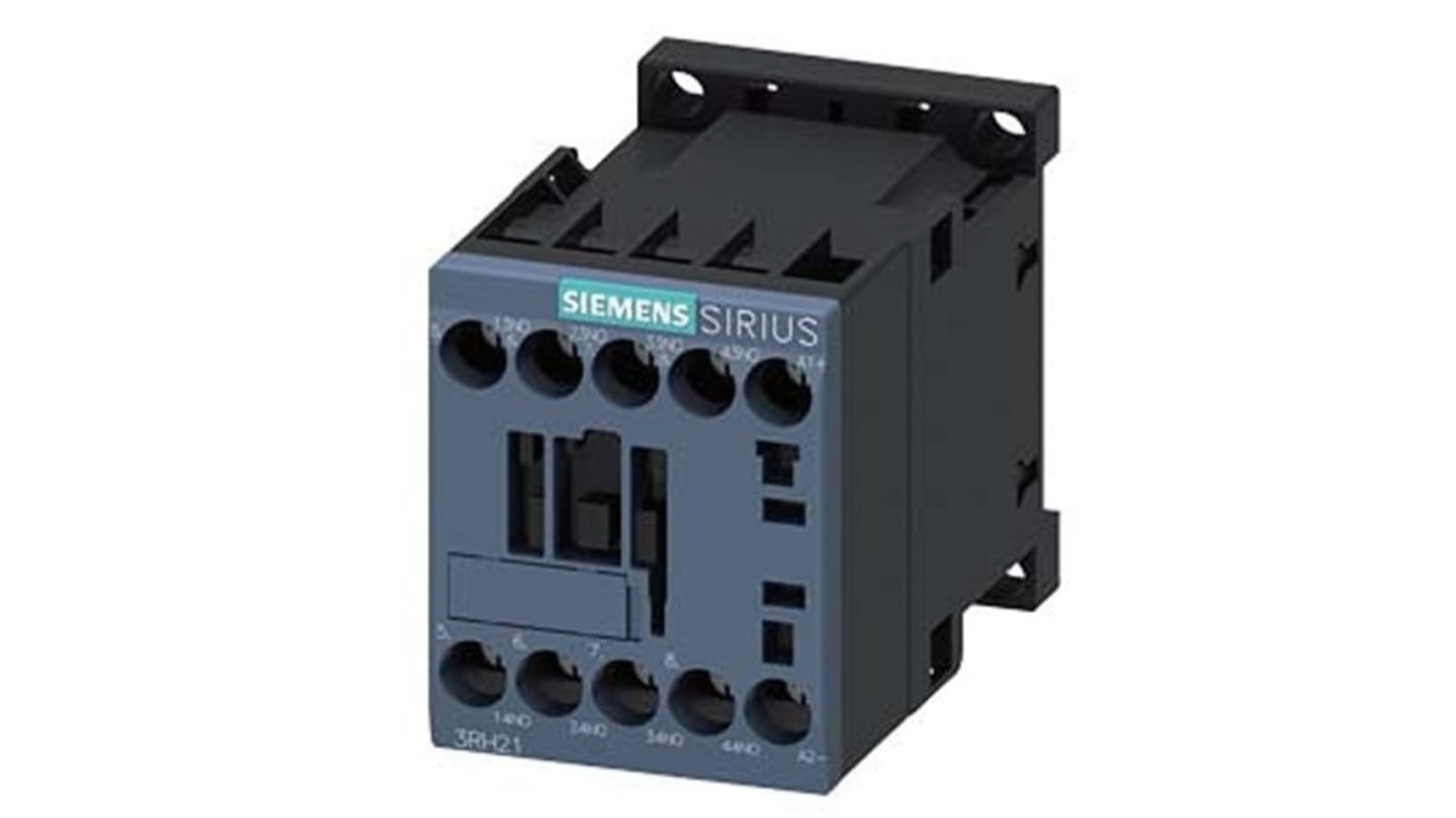 Siemens SIRIUS 3RH2 Hilfsschütz 42 V DC-Spule, 4 -polig , 690 V AC / 10 A 4 NO (Schließer)