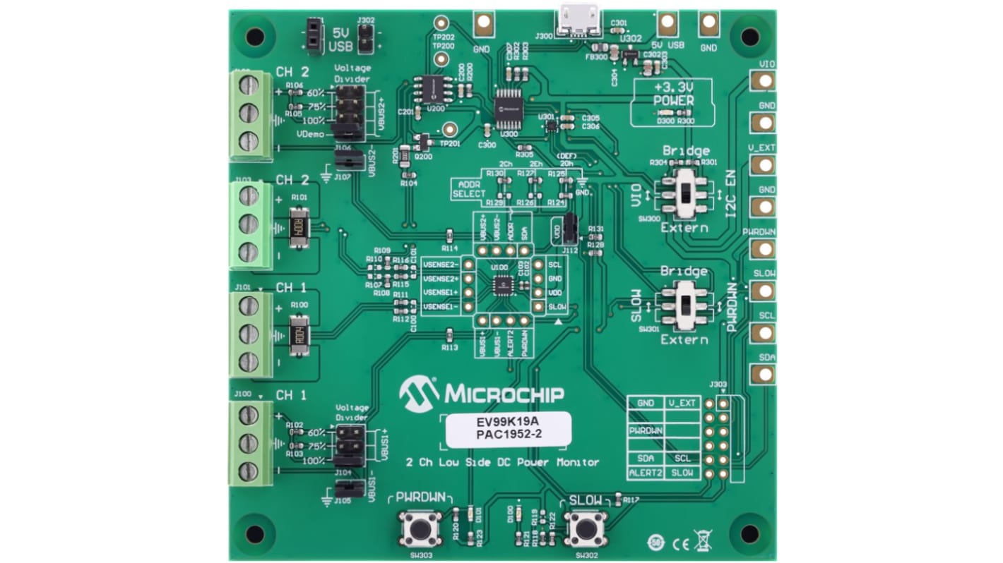 Microchip PAC1952 Evaluierungsplatine, EV99K19A Evaluierungsplatine