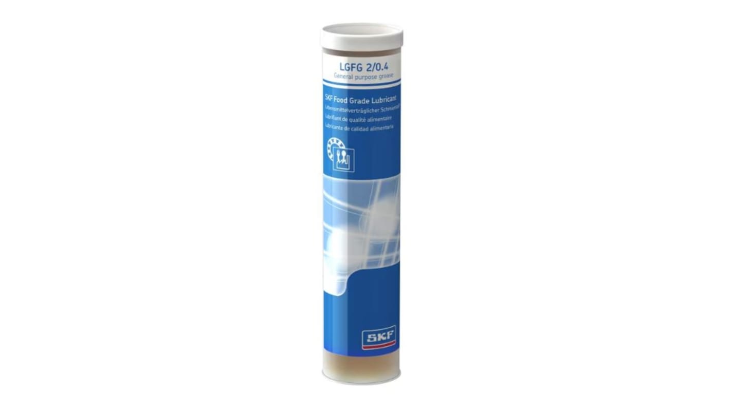 Grasa de Aceite Mineral SKF Food Grade Grease LGFG 2/0.4, Cartucho de 420 ml, apto para industria alimentaria