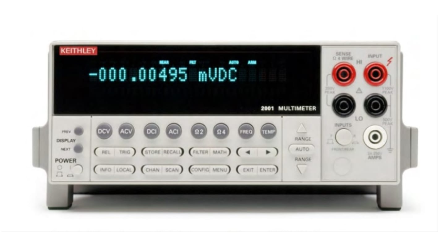 Keithley 2001 Bench Digital Multimeter, True RMS, 2.1A ac Max, 2.1A dc Max, 775V ac Max - UKAS Calibrated