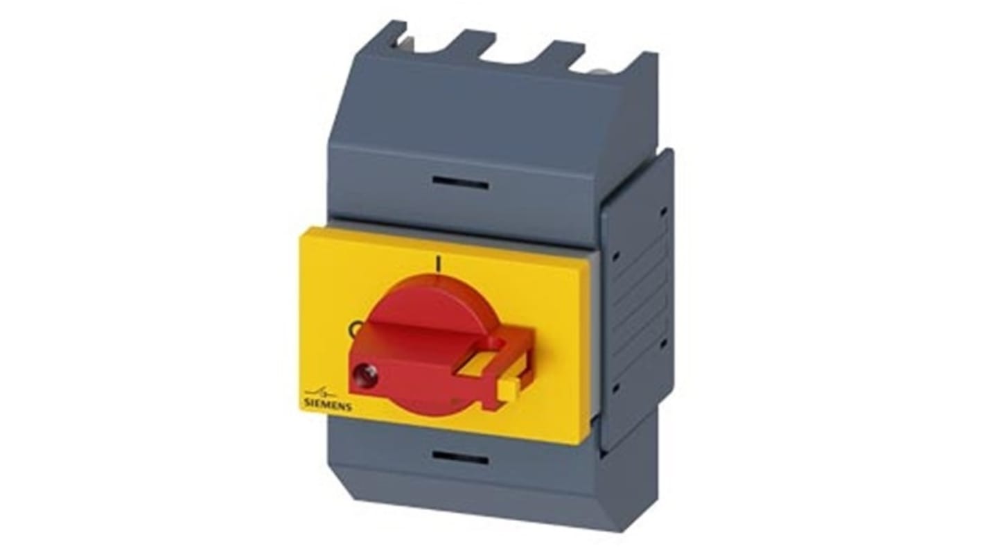 Siemens 3 Pole DIN Rail Switch Disconnector - 16A Maximum Current, 7.5kW Power Rating, IP10