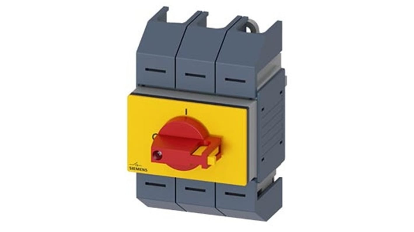 Siemens 3 Pole DIN Rail Switch Disconnector - 63A Maximum Current, 15kW Power Rating, IP10