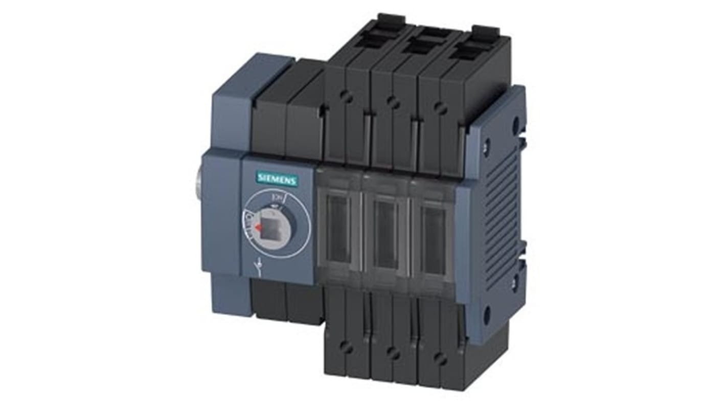 Siemens 3 Pole DIN Rail Switch Disconnector - 16A Maximum Current, 7.5kW Power Rating, IP20