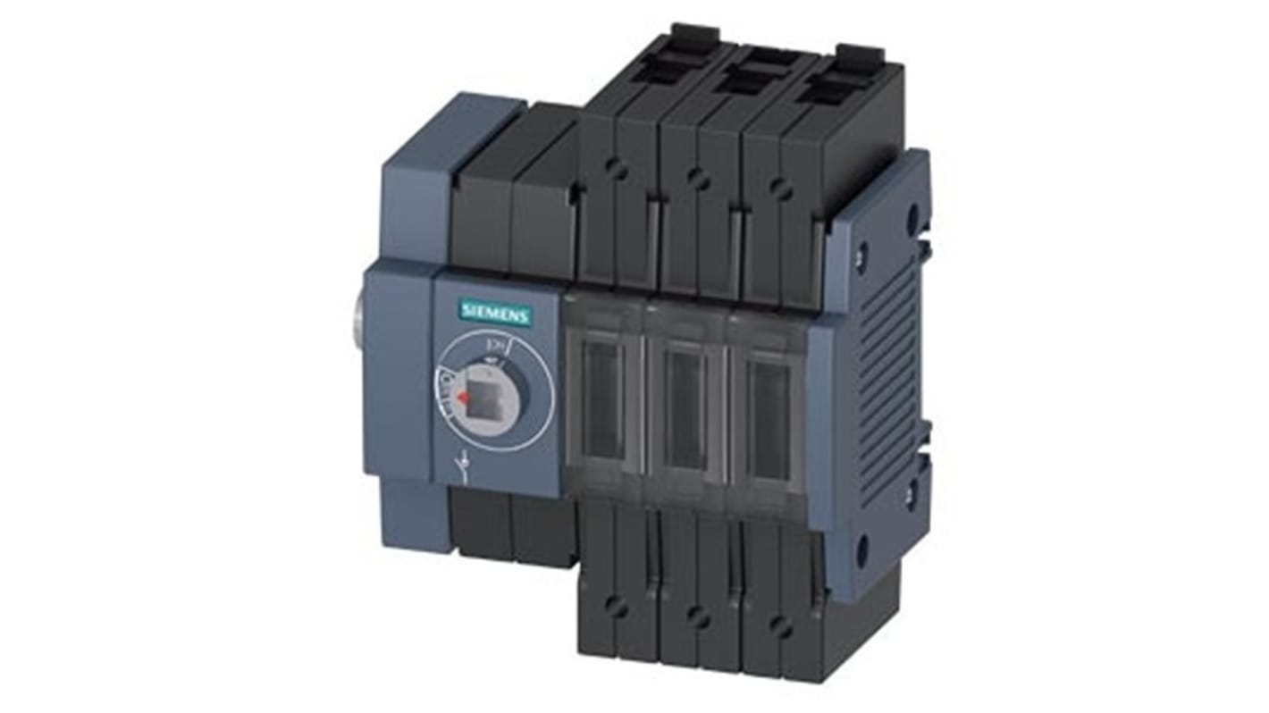 Siemens 3 Pole DIN Rail Switch Disconnector - 32A Maximum Current, 18.5kW Power Rating, IP20