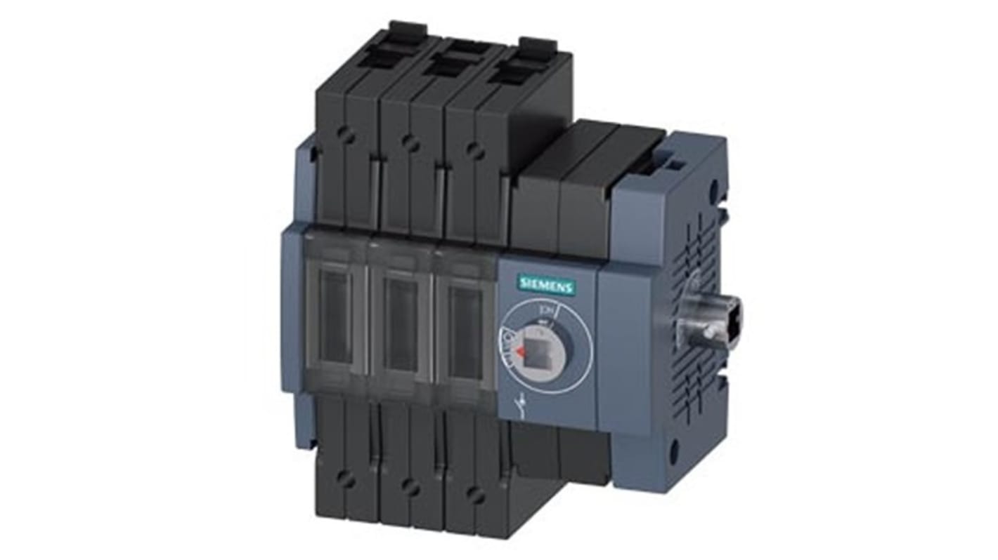 Siemens 3 Pole DIN Rail Switch Disconnector - 80A Maximum Current, 55kW Power Rating, IP20