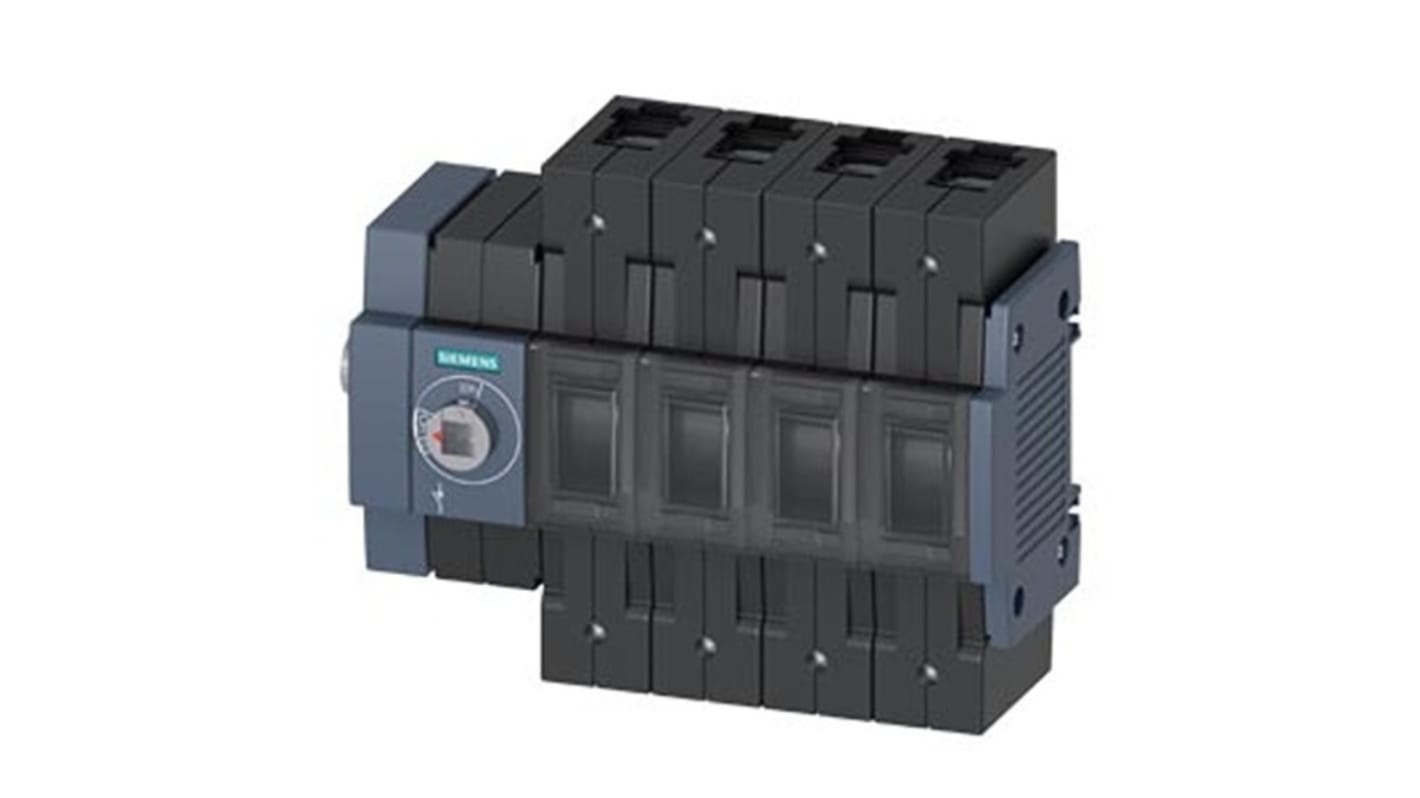 Sezionatore con interruttore Siemens 3KD2844-2NE10-0, 4P, 80A, per guida DIN, IP20