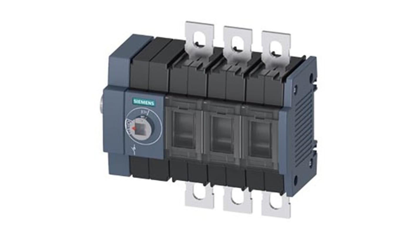 Siemens 3 Pole DIN Rail Switch Disconnector - 100A Maximum Current, 55kW Power Rating, IP00, IP20