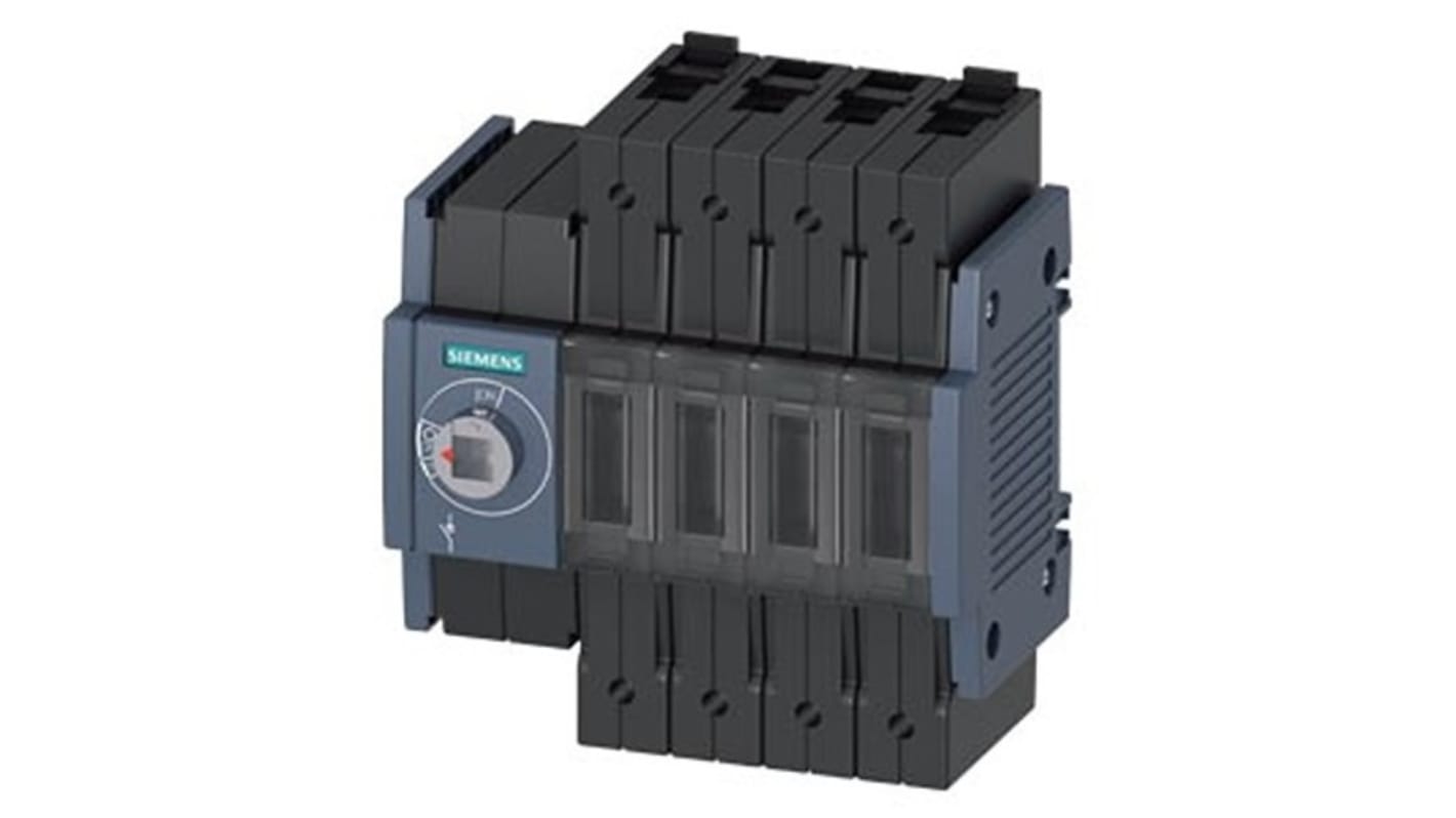 Interruptor seccionador, 4, Corriente 100A, Potencia 55kW, IP20