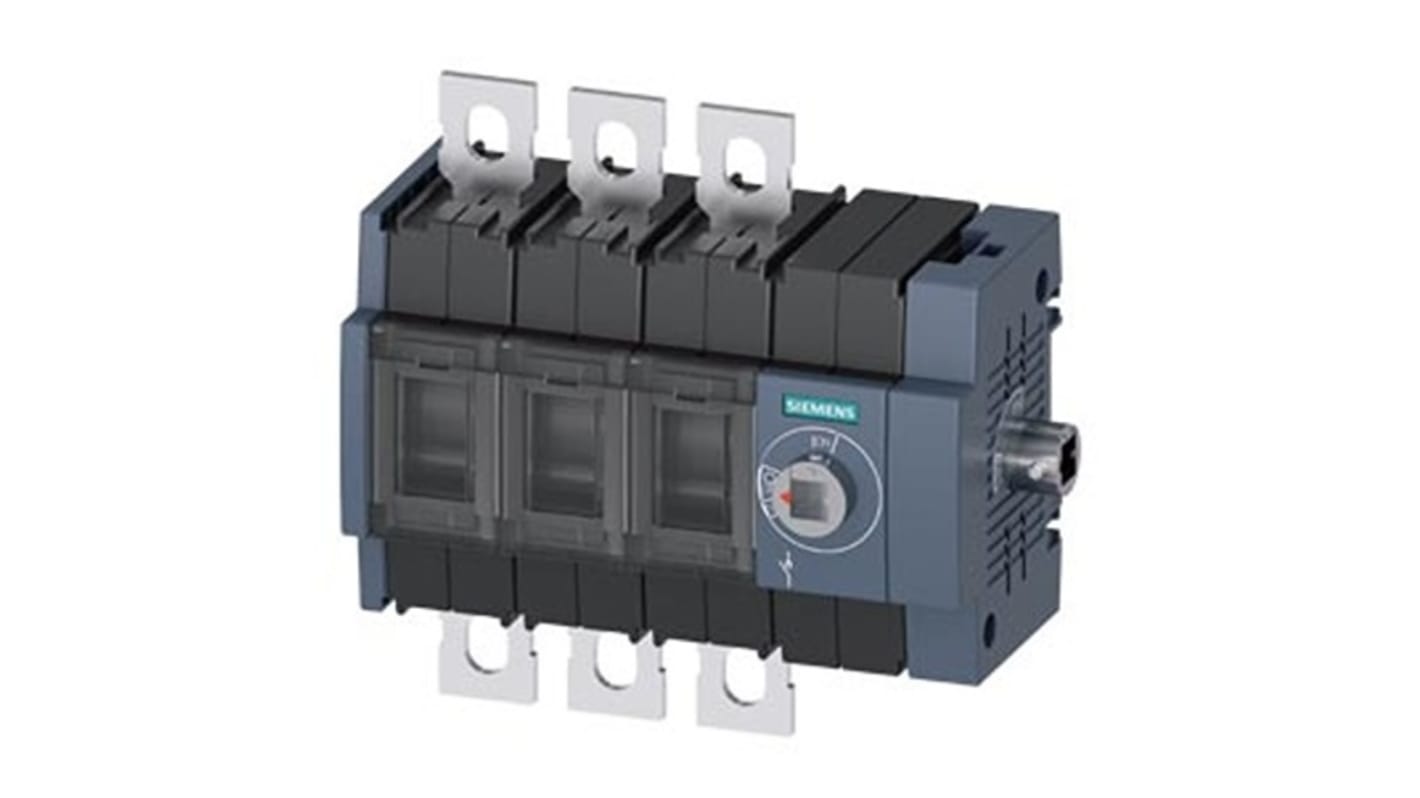 Siemens 3 Pole DIN Rail Switch Disconnector - 125A Maximum Current, 75kW Power Rating, IP00, IP20