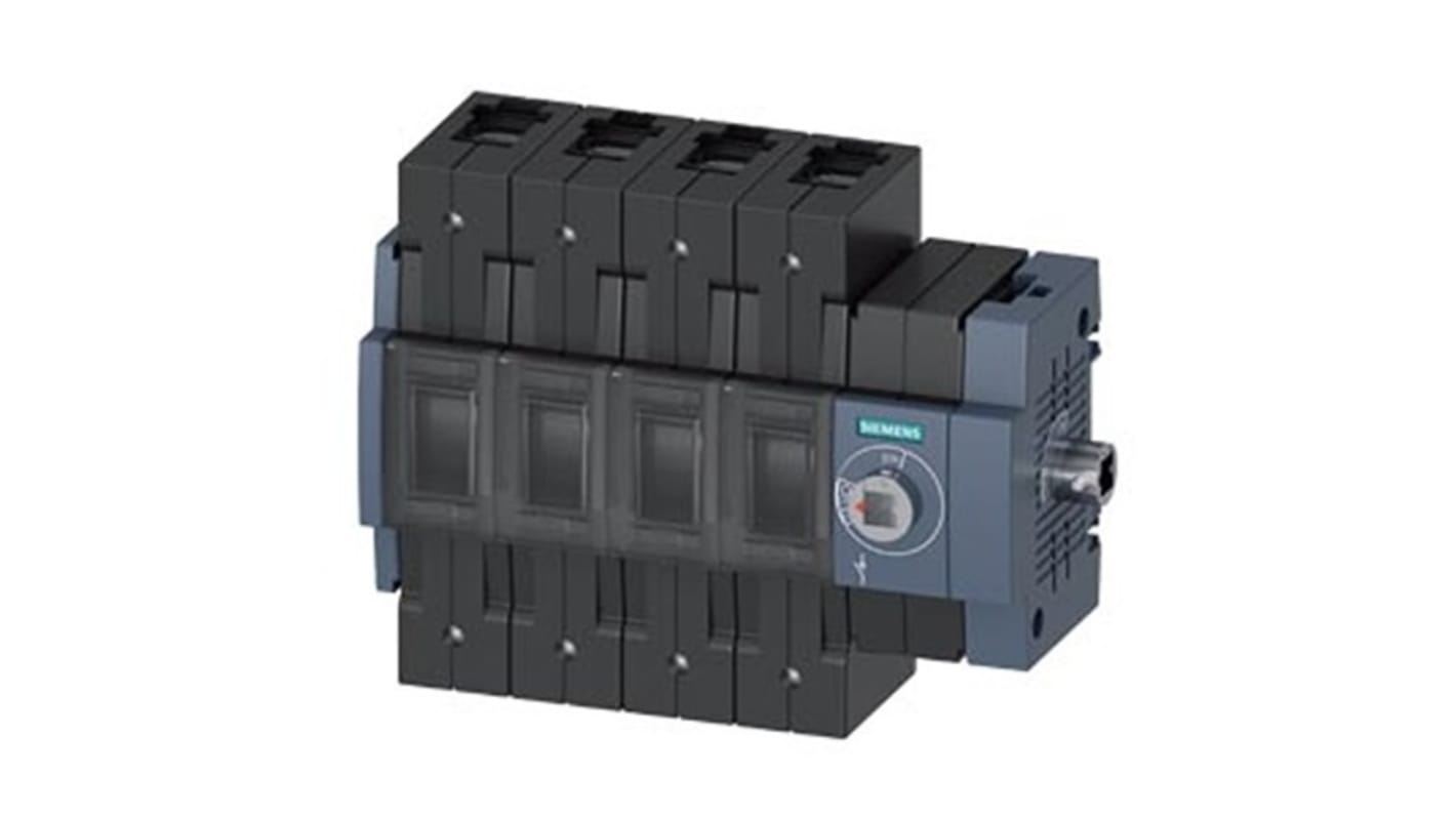 Sezionatore con interruttore Siemens 3KD3244-2NE40-0, 4P, 125A, per guida DIN, IP20