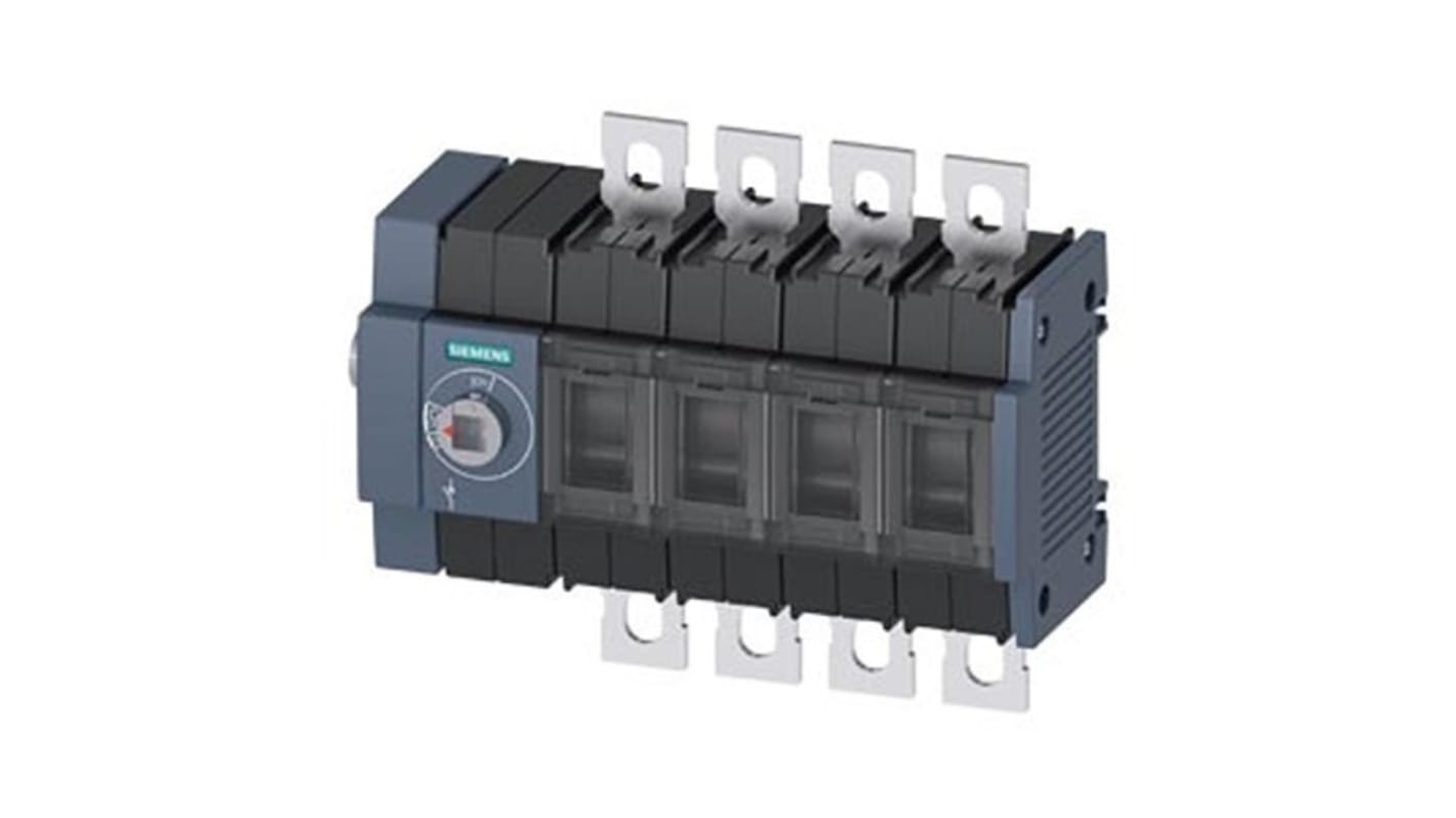 Sezionatore con interruttore Siemens 3KD3444-0NE10-0, 4P, 160A, per guida DIN, , IP00, IP20