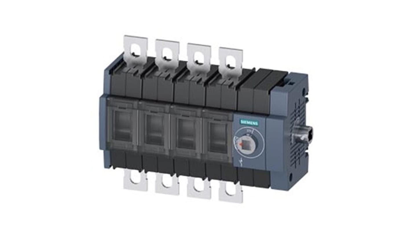 Sezionatore con interruttore Siemens 3KD3444-0NE40-0, 4P, 160A, per guida DIN, , IP00, IP20