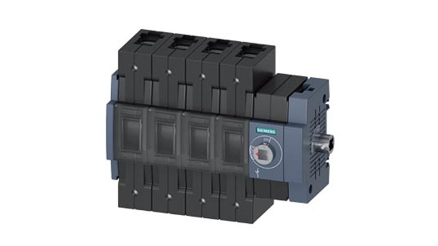 Siemens 4 Pole DIN Rail Switch Disconnector - 160A Maximum Current, 110kW Power Rating, IP20