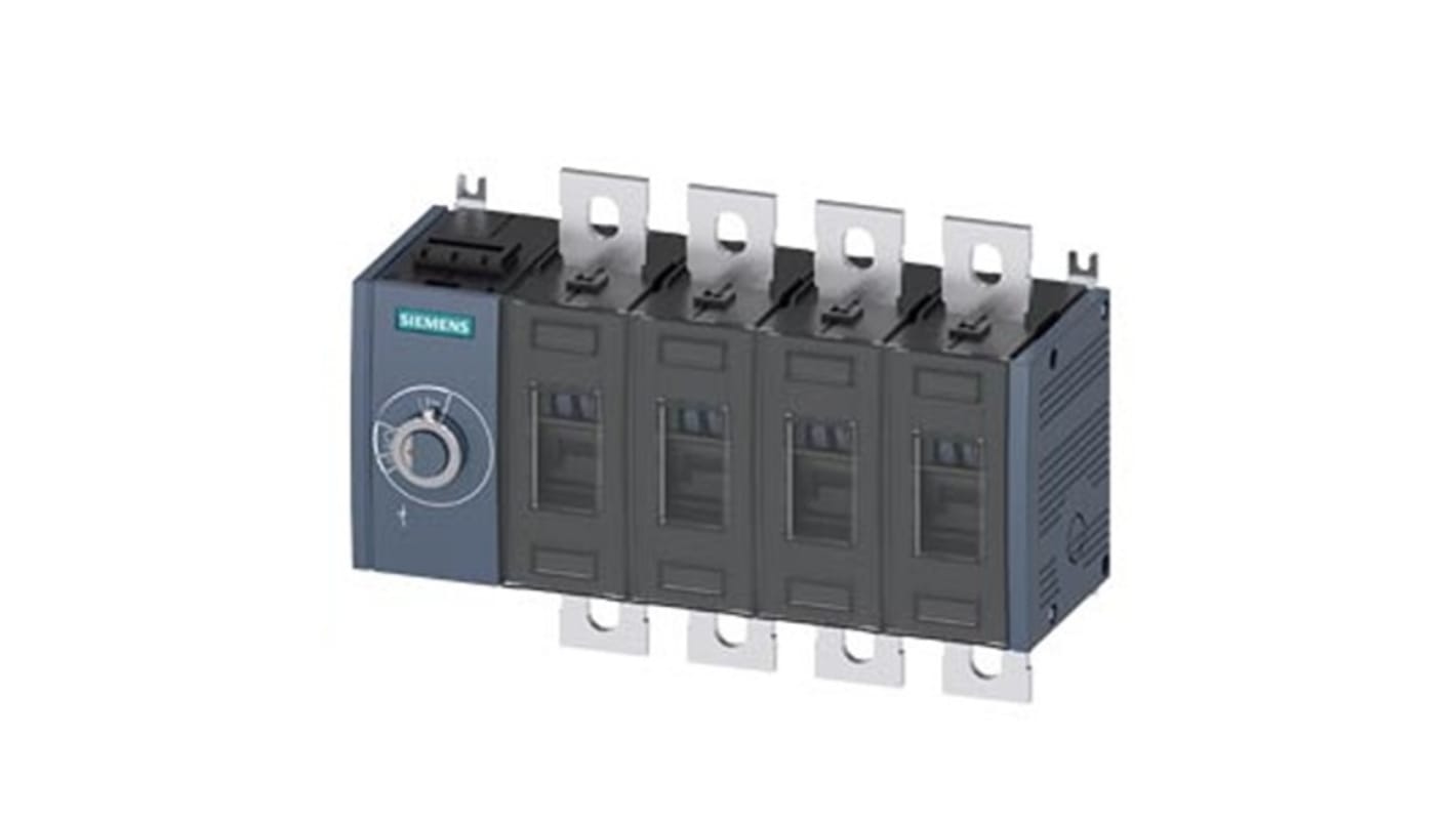 Siemens 4 Pole Fixed Switch Disconnector - 200A Maximum Current, 132kW Power Rating, IP00, IP20
