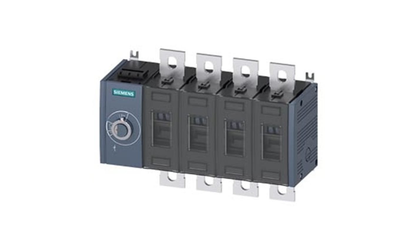 Sezionatore con interruttore Siemens 3KD3844-0PE10-0, 4P, 250A, Tipo fisso, , IP00, IP20